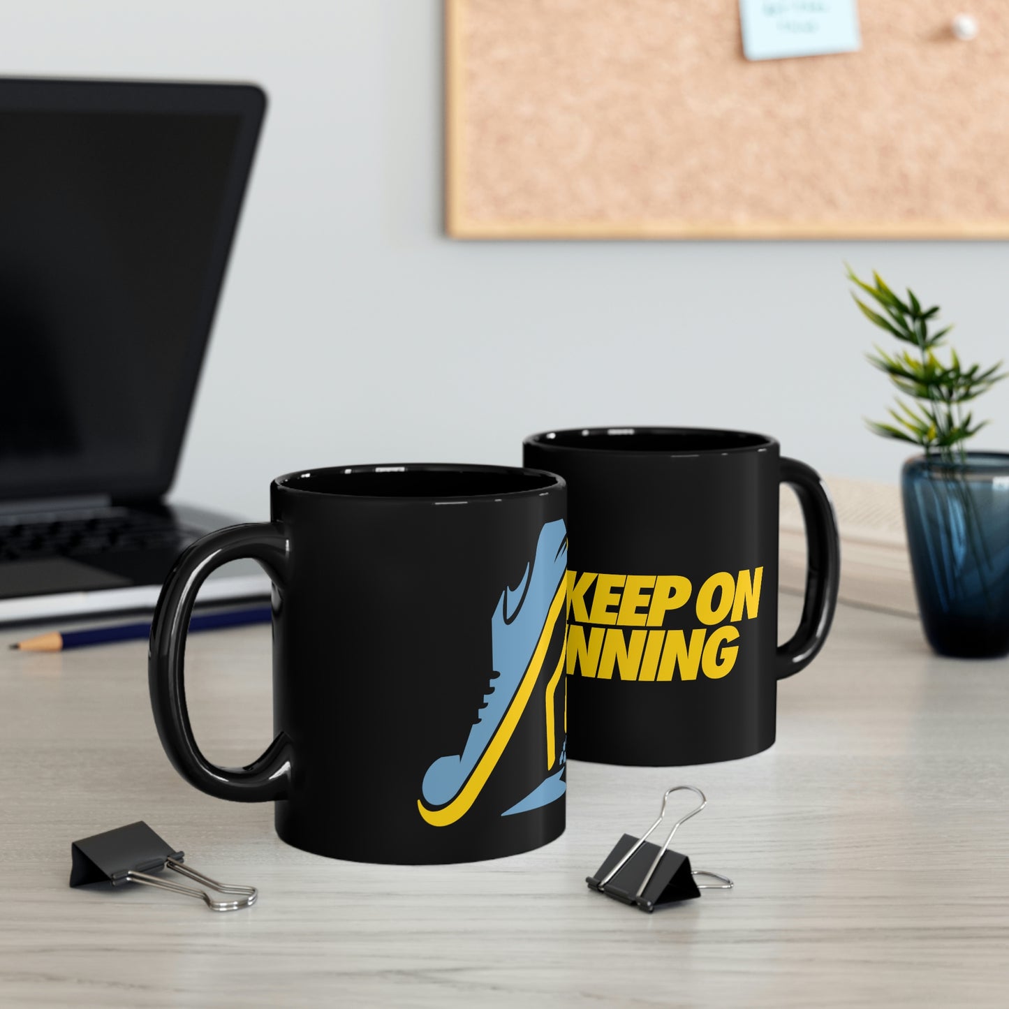 "Ray Avalos" KEEPONRUNNING Artist Collaboration Edition 11oz Black Mug