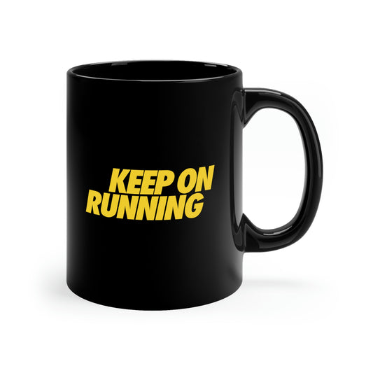 KEEPONRUNNING 11oz Black Mug