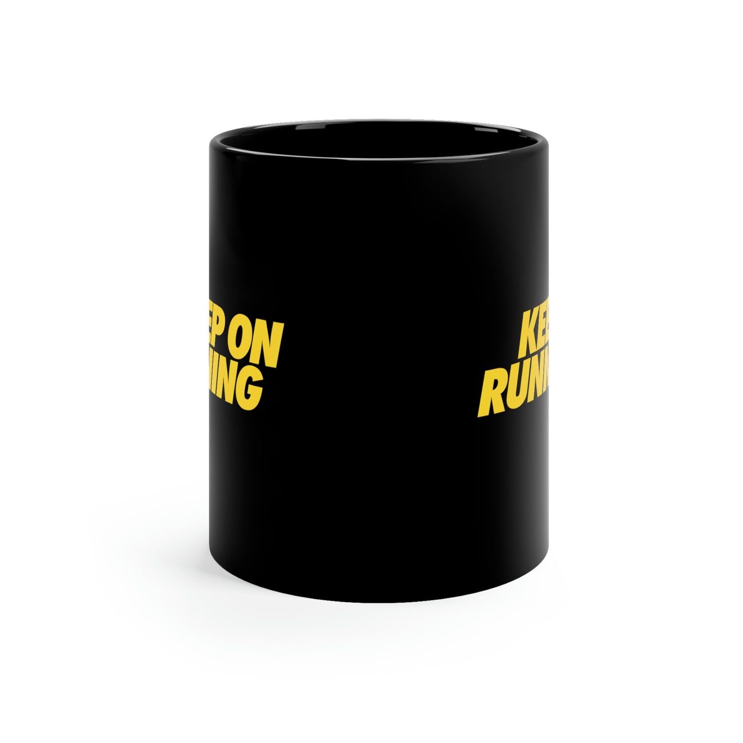 KEEPONRUNNING 11oz Black Mug